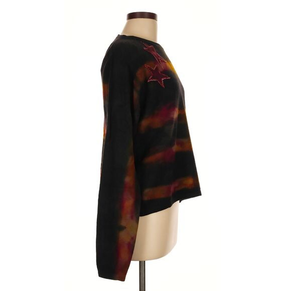 Galadriel Matteo LA Recycled Cashmere Grunge Striped Star Sweater Sz. M - Picture 3 of 8